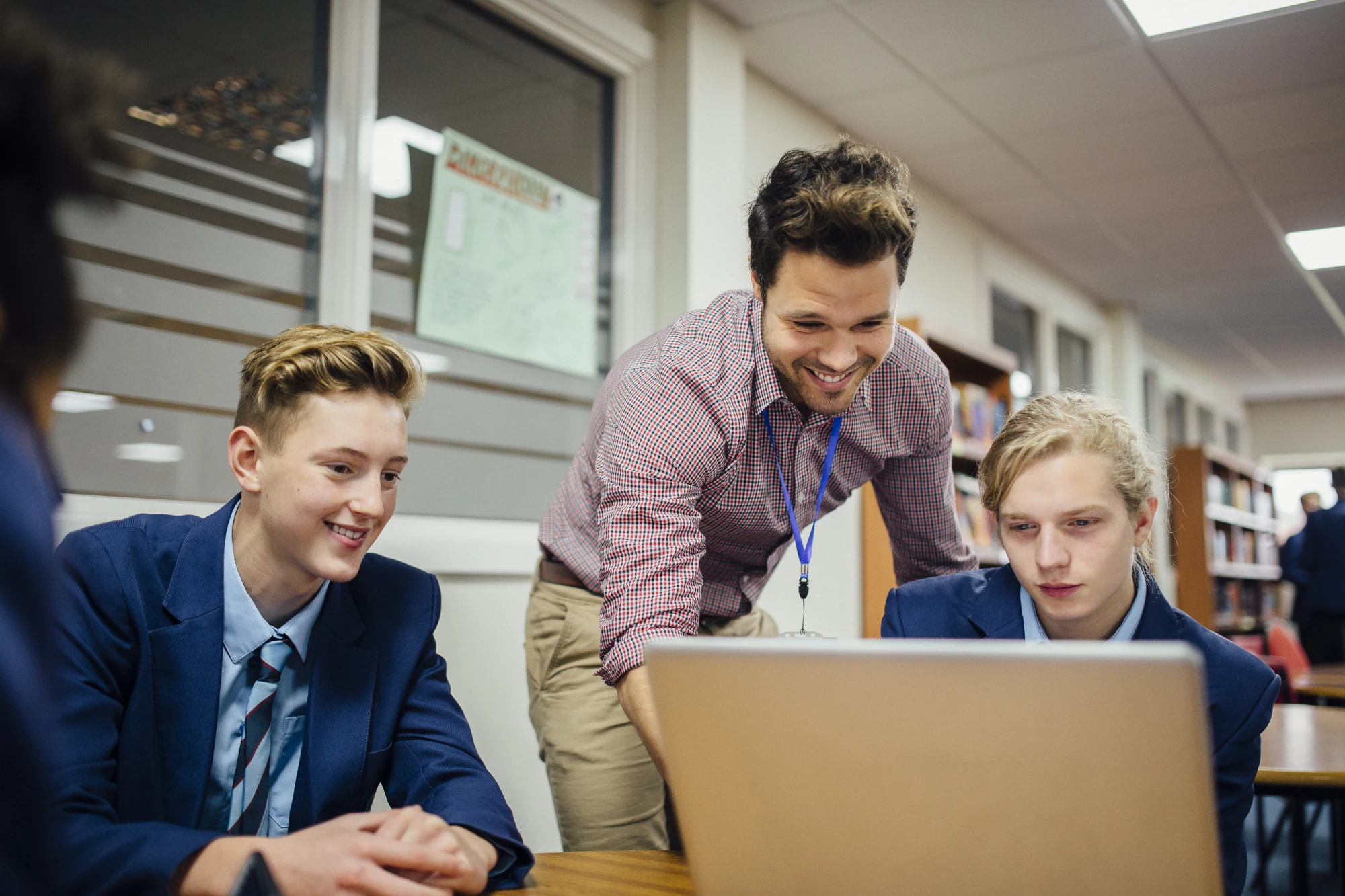 Teacher reviewing home loan documents